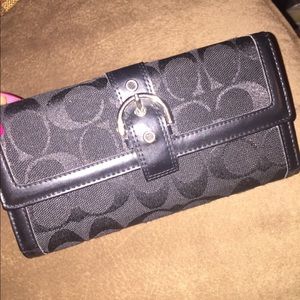 Coach black medium sized wallet
